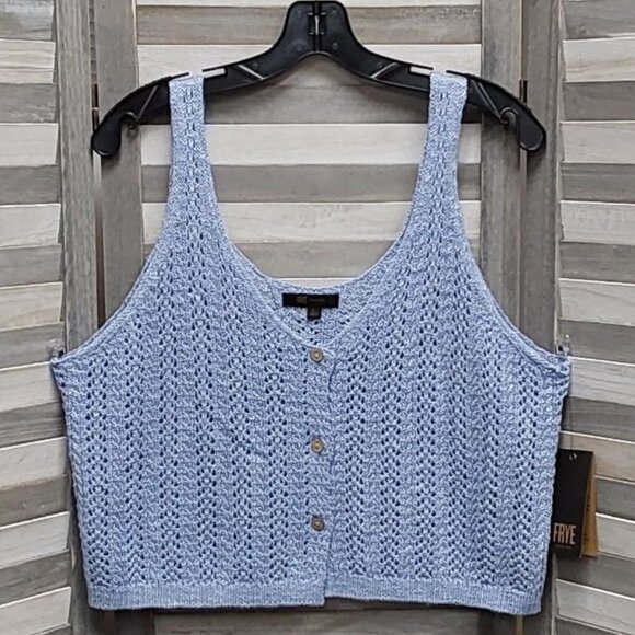 Button-up Pointelle Tank | Frye | Large - Picture 1 of 10